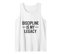 La disciplina es mi legado. Declaración de fuerza veterana. Camiseta sin Mangas