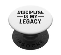 La disciplina es mi legado. Declaración de fuerza veterana. PopSockets PopGrip Adhesivo