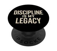 La disciplina es mi legado. Declaración de fuerza veterana. PopSockets PopGrip Adhesivo