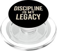 La disciplina es mi legado. Declaración de fuerza veterana. PopSockets PopGrip para MagSafe