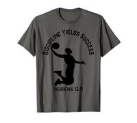 La disciplina Produce éxito Hombres Escritura Cristiano Baloncesto Camiseta