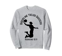 La disciplina Produce éxito Hombres Escritura Cristiano Baloncesto Sudadera
