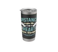 La distancia hace que el corazón ame correr a campo traviesa Vaso térmico de acero inoxidable de doble pared