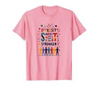 La Diversidad Nos Hace más Fuertes: celebración de Unidad inclusiva Camiseta, Hombre, Rosado, M