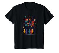 La Diversidad Nos Hace más Fuertes: celebración de Unidad inclusiva Camiseta, Niños, Negro, 4 años
