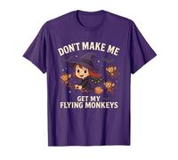 La Divertida Bruja de Halloween no me Hagas Conseguir mis Monos voladores Camiseta