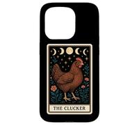 La Divertida Carta de Tarot de The Clucker Chicken Farm Farmer Carcasa para iPhone 15 Pro