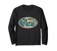 La divertida cita de Flat Earth me parece plana, se ve plana, significado Manga Larga