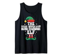 La Divertida combinación navideña del Elfo psicólogo Escolar Camiseta sin Mangas