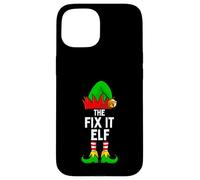 La Divertida Familia de Navidad Que combina The Fix It Elf Carcasa para iPhone 15