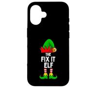 La Divertida Familia de Navidad Que combina The Fix It Elf Carcasa para iPhone 16