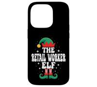 La Divertida Familia navideña de The Retail Worker Elf Carcasa para iPhone 14 Pro