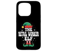 La Divertida Familia navideña de The Retail Worker Elf Carcasa para iPhone 15 Pro