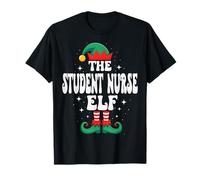 La Divertida Familia navideña de The Student Nurse Elf Camiseta