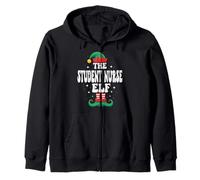 La Divertida Familia navideña de The Student Nurse Elf Sudadera con Capucha