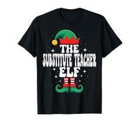 La Divertida Familia navideña de The Substitute Teacher Elf Camiseta