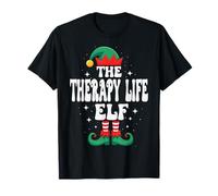 La Divertida Familia navideña de Therapy Life Elf Camiseta