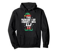 La Divertida Familia navideña de Therapy Life Elf Sudadera con Capucha