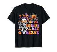 La Divertida Pareja de Esqueletos de Halloween de On My Husband Last Nerve Camiseta