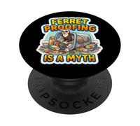 La Divertida Prueba de Hurones es un Mito, dueña, Amante, mamá, papá, Broma, Mascota PopSockets PopGrip Adhesivo