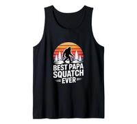 La Divertida Puesta de Sol Retro del Mejor papá Squatch de la Historia Camiseta sin Mangas
