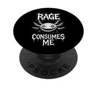 La Divertida Rabia de Axolotl me Consume Scary Metal PopSockets PopGrip Adhesivo