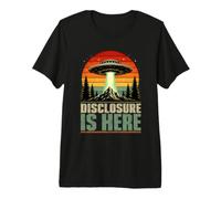 La divulgación está aquí OVNI Aliens Truth Seeker Retro Advocate Camiseta Premium