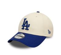 LA Dodgers Gorra ajustable New Era 9FORTY (estilo Colour Block, color crema)