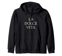 La Dolce Vita - Frase Minimalista en Italiano para una Vida Dulce Sudadera con Capucha
