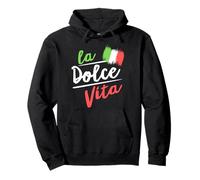 La Dolce Vita I - Estilo de Vida Italiano con Bandera Italiana Sudadera con Capucha