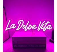 La Dolce Vita - Letreros de neón para decoración de pared, luces de neón LED rosas para bodas, fiestas, cumpleaños, decoración del hogar, regalo para mujeres