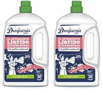 LA DROGUERIA - Detergente Líquido Quitamanchas 2.27 L - Eficaz en Agua Fría - Con Jabón Natural - Sin Colorantes - Apto para Pieles Sensibles (Paquete de 2)
