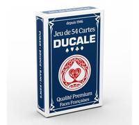 LA DUCALE Origine - Juego de 54 Cartas - Juego de póquer, Presidente, Palmito, 8 estadounidenses - Color Aleatorio (Azul o Rojo)