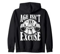 La edad no es una excusa de entrenamiento motivacional Sudadera con Capucha