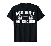 La edad no es una excusa Entrenamiento Gimnasio Amante Levantamiento de Camiseta