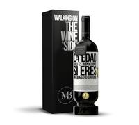 «La edad solo es importante si eres un queso o un vino» Mensaje en una Botella. Vino Tinto Premium Reserva 12 Meses MBS Martín Berasategui System + Gift Box. Etiqueta Blanca PERSONALIZABLE