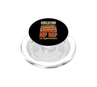 La educación es Importante El Hip Hop es Importante Divertido Retro PopSockets PopGrip para MagSafe