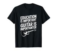 La educación es Importante La Guitarra es Importante Humor Camiseta