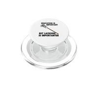 La educación es Importante, Pero el Lacrosse es Importante PopSockets PopGrip para MagSafe