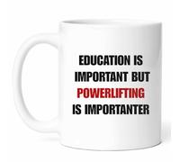 La Educación Es Importante, Pero El Levantamiento De Pesas Es Más Importante. Taza De Café Duradero Taza Divertido Mug Para Oficina Escuela Bebidas Frías Y Calientes Cappuccino 330Ml