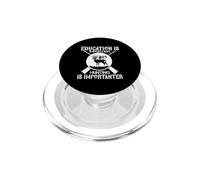 La educación es Importante, Pero la Caza es Importante Ciervo Divertido PopSockets PopGrip para MagSafe