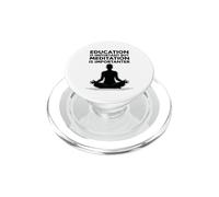 La educación es Importante Pero la meditación es Importante PopSockets PopGrip para MagSafe