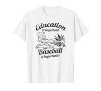 La educación Vintage es Importante, Pero el béisbol es Importante Camiseta