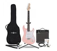 LA Electric Guitar Pink 15W Guitar Amp & Ultimate Accessory Pack