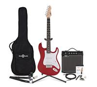 LA Electric Guitar Red 15W Guitar Amp & Ultimate Accessory Pack