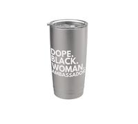 La embajadora de la mujer negra empoderó el mes de la historia negra Vaso térmico de acero inoxidable de doble pared