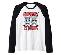 La empatía es Punk Lindos Conejos Camiseta Manga Raglan