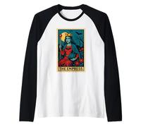 La Emperatriz Tarot Tarjeta gótica Halloween Grim Reaper Oculto Camiseta Manga Raglan