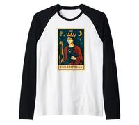 La Emperatriz Tarot Tarjeta gótica Halloween Grim Reaper Oculto Camiseta Manga Raglan