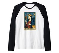 La Emperatriz Tarot Tarjeta gótica Halloween Grim Reaper Oculto Camiseta Manga Raglan